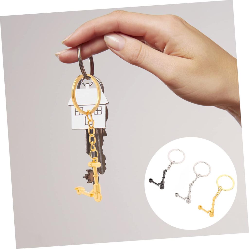 [Baluue] 1 Set Scooter Keychain Motorcycle Keychain Kick Scooter Key Ring Hanging Keychain Car