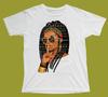 White Shirt Black Woman with Braids Juneteenth Mothers Day Fathers Day Gifts