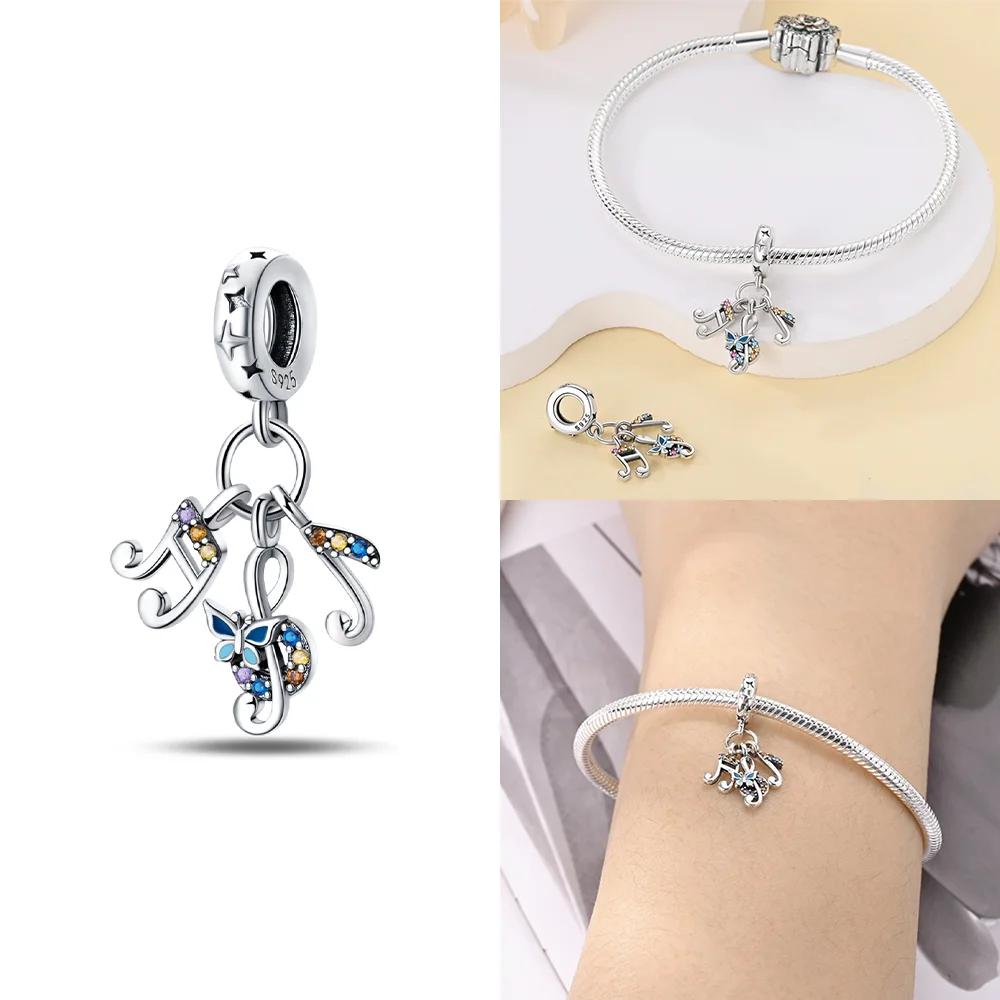 Charms Colorful Zircon Note Headphones Game Console Beads Fit Bracelet Women Jewelrycopper Original Making Diy Gift