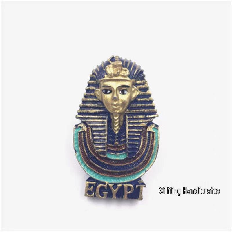Hand-Painted Egypt Pyramids & Sphinx Resin Fridge Magnet - Tourist Souvenir. Free Shipping!