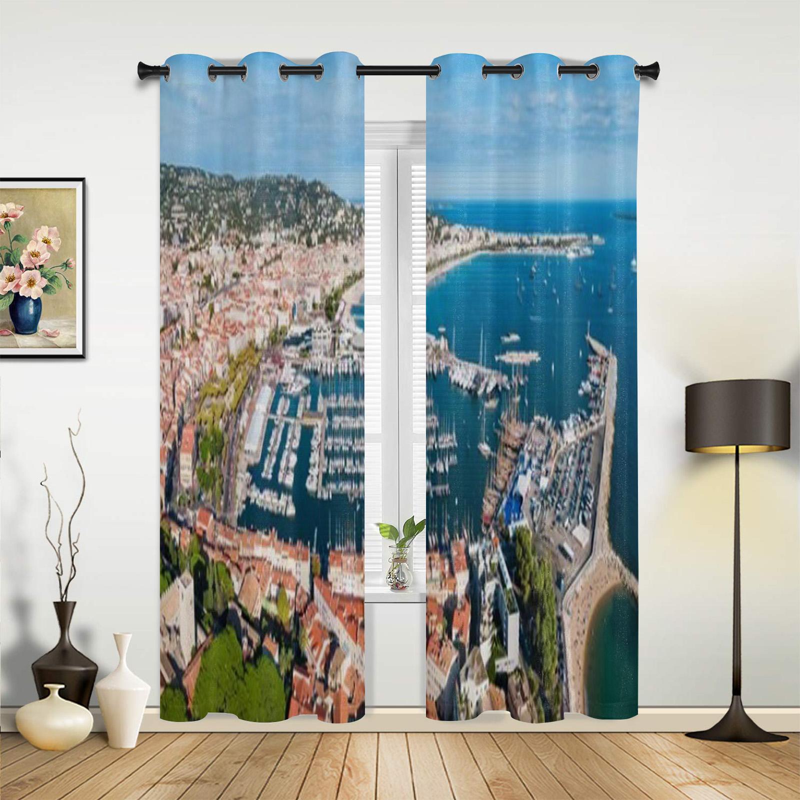 

Ретро Нью-Йорк Мотоцикл Оконная занавеска для гостиной спальни домашний декор кухня для оконных драпировок 135W x 60H(cm)