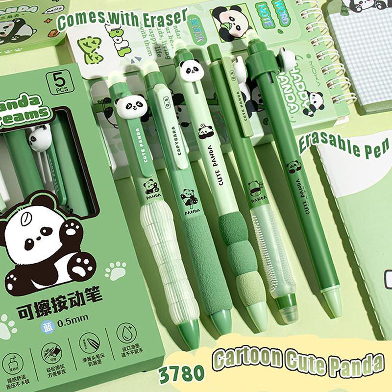 

Набор гелевых ручек Kawaii с мультяшной капибарой, 5 шт., быстросохнущие милые нажимные стираемые ручки, эстетичные канцелярские товары, офисные принадлежности, подарки