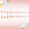 24 Stück Press-on-Nägel Kurze Falsche Nägel Vollabdeckung Aufkleb-Nagel Maniküre Nageldekoration Acrylnagel Für den Täglichen Gebrauch