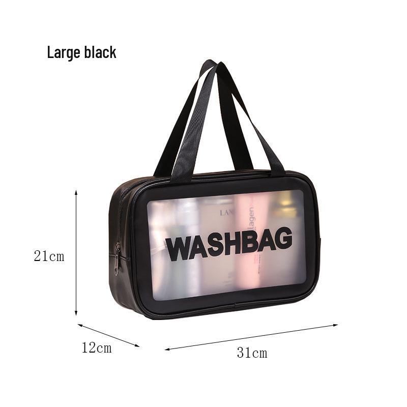 Большая прозрачная водонепроницаемая косметичка из матового ПУ для путешествий и плавания