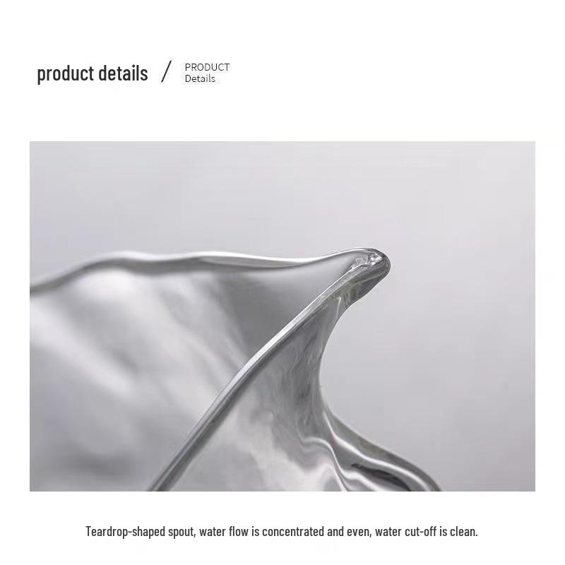 High Borosilicate Heat-Resistant Glass Tea Dispenser, Large Capacity Golden Cicada Fair Cup