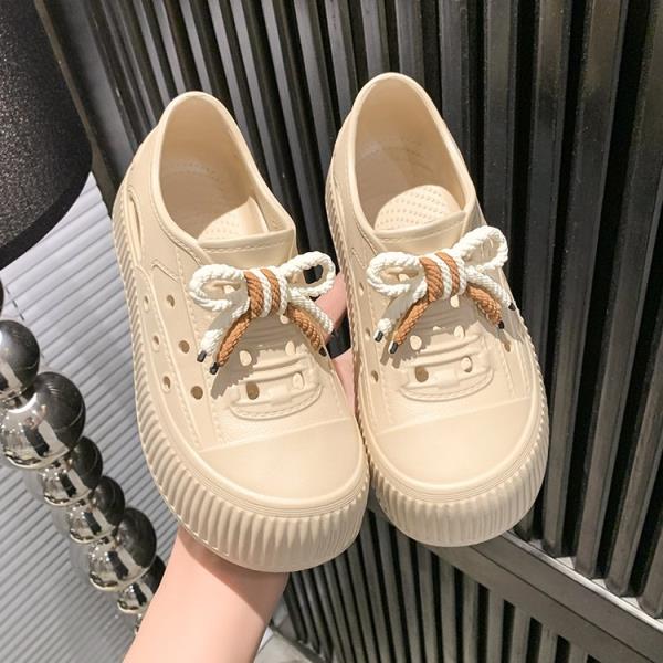 Fashion Beach Sandal Woman Luxury All-Match Soft Shoes Closed Toe Summer Heels Comfort Girls Bow Scandals Butterfly-knot Casual Leisure