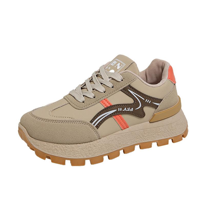 Trendy brand platform sports shoes women's spring 2025 new large size flat baseplate shoes summer and autumn versatile casual little white shoes