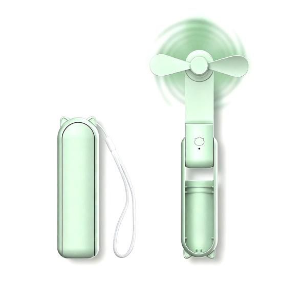 Mini Portable Fan Foldable Rechargeable Handheld Fan with 3 Speeds Low Noise Fan with Lanyard Fun Summer Gift for Travel Office Outdoor