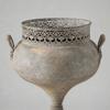 Iron Ornamental Planter Metal Oval with Openwork Rim Ornate for Balcony