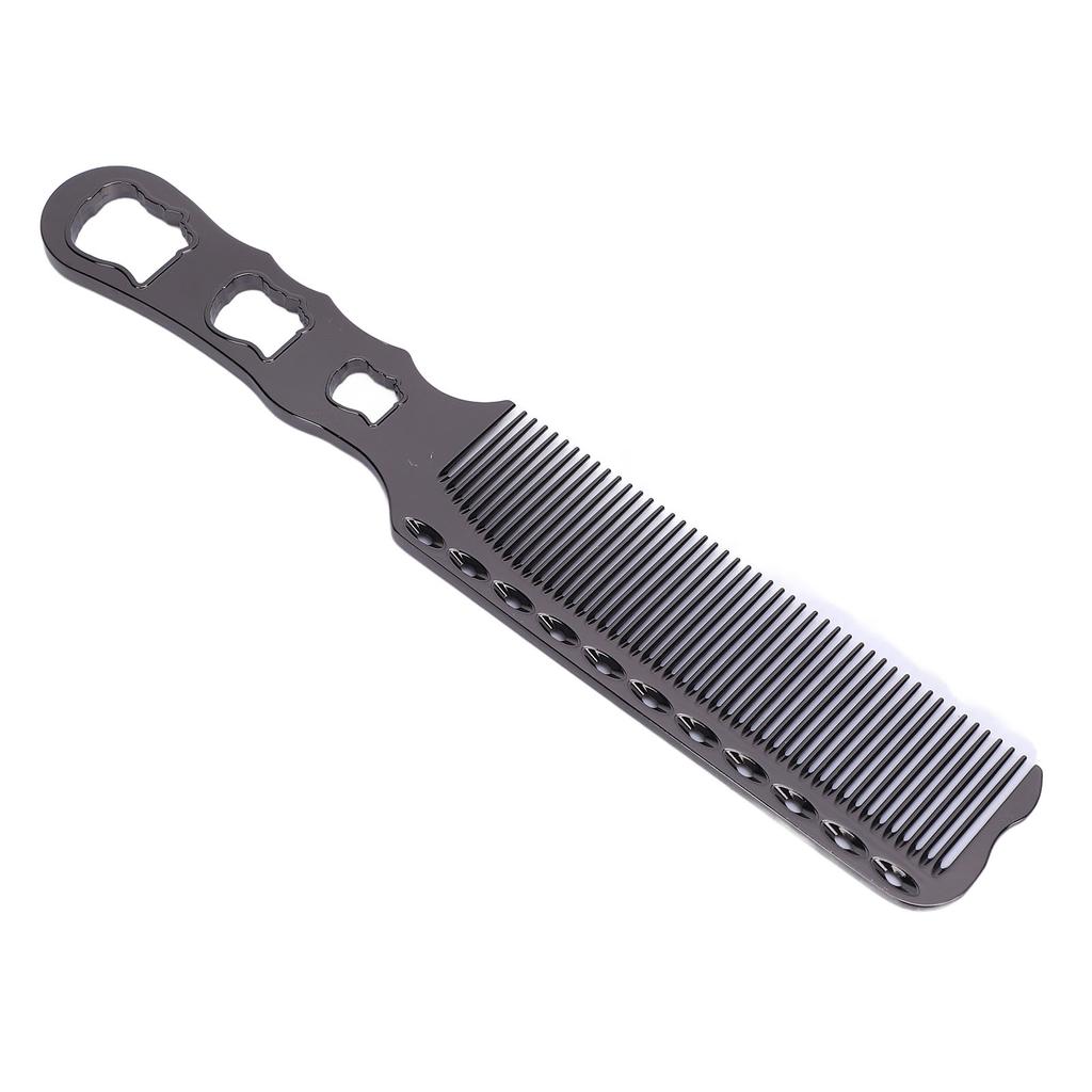 Metal Hair Comb Aluminum Fine Tooth Hair Cutting Flat Top Clipper Comb for Professional Stylists and Barbers