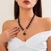 DIEZI Luxury Elegant Choker Necklace Earrings Bracelet Korean Imitation Pearl Jewelry Sets Fashion Wedding Party New Jewelry