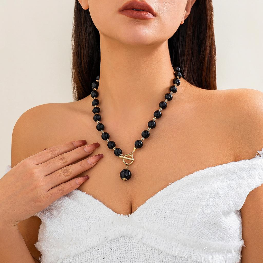 DIEZI Luxury Elegant Choker Necklace Earrings Bracelet Korean Imitation Pearl Jewelry Sets Fashion Wedding Party New Jewelry