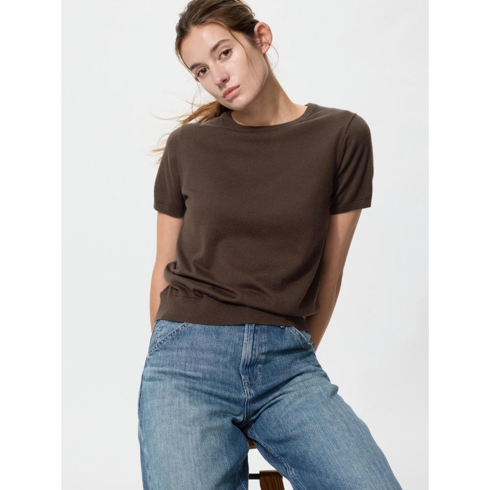 Uniqlo Japan Uv Cut Crew Neck Sweater Short Sleeve