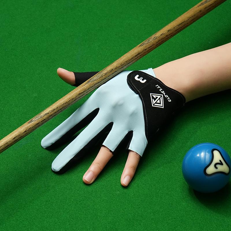 Durable Comfortable Single Anti Slip Half Finger Lightweight Snooker Sweat Wicking Fishing Gloves for Both Men and Women