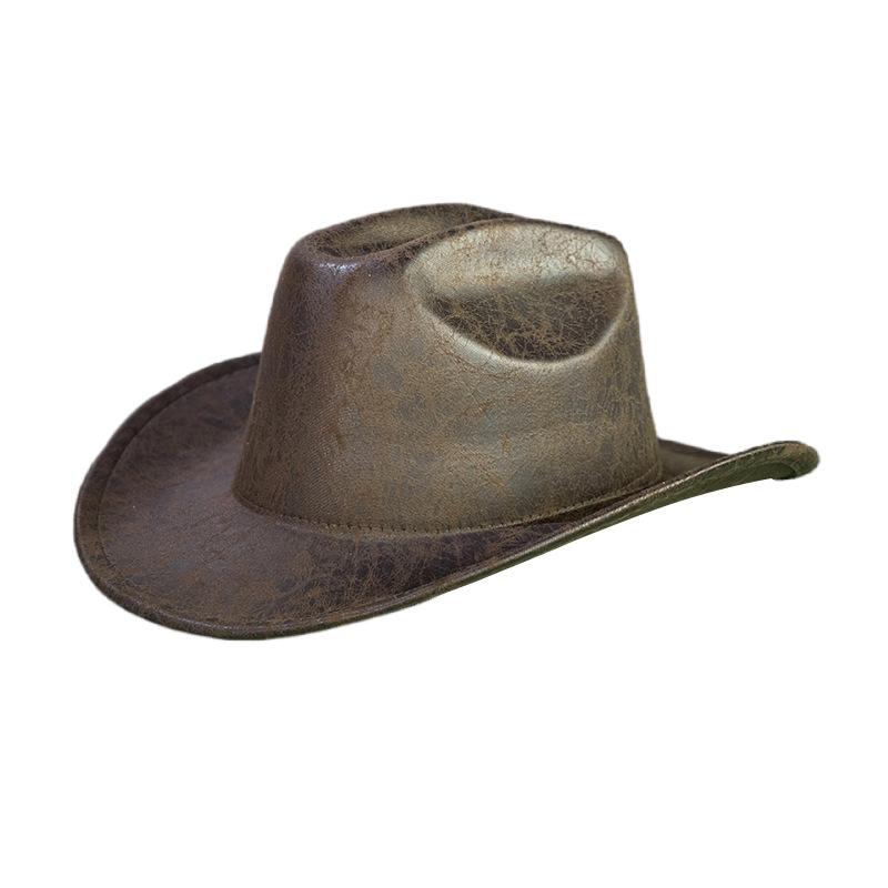 European and American Crack Light Plate Western Cowboy Hat Festival Stage Performance Top Hat New Trendy Jazz Hat