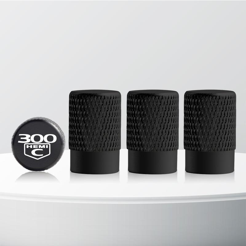 Aluminum 300 HEMI C Logo Car Wheel Tire Valve Stem Caps Tyre Valve Covers For Chrysler 300C 300E Concorde Eagle Dodge 4pcs ZZ9
