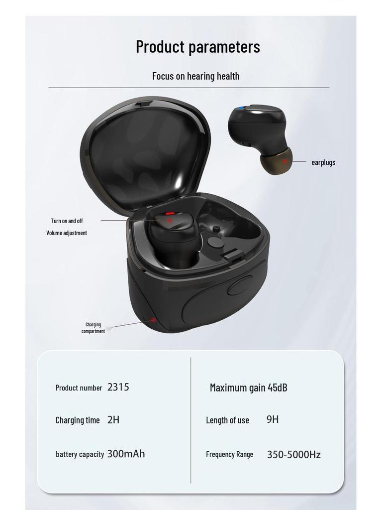 XuanYin Rechargeable In-Ear Hearing Aids for Seniors - Smart Amplifiers for the Deaf and Hard of Hearing