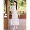 XinFeiYu New Chinese Style Linen Blend Jacquard A-Line Dress
