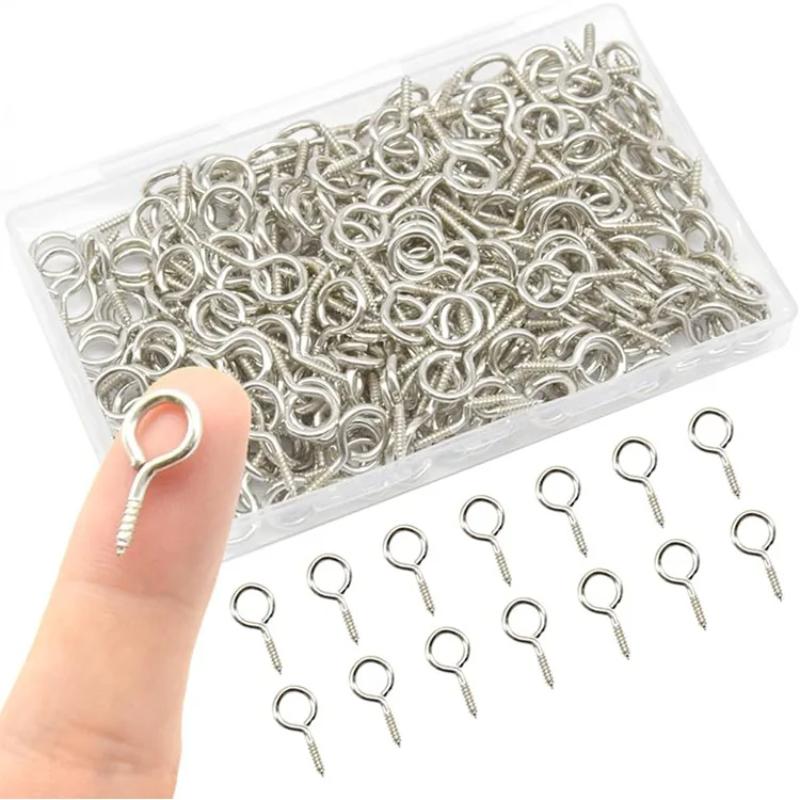 100-800pcs Small Tiny Mini Eye Pins Pins Hooks Eyelets Screw Threaded Gold Clasps Hooks Jewelry Findings For Making DIY 9x4mm