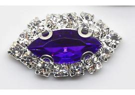 LKERAN 10pcs/lot 12*24mm Geometry Acrylic Rhinestone Buttons for 4-hole Fashion DIY Handmade Sewing Decoration Jewelry Parts