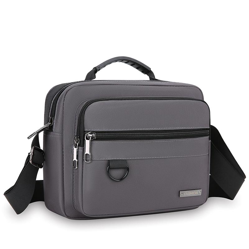 Pánská protikrádežová business taška přes rameno - Odolný kancelářský kufřík s více kapsami na zip