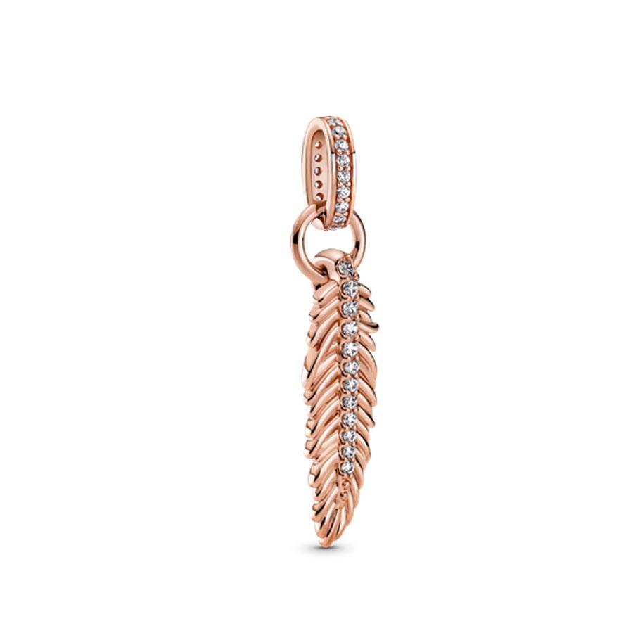Rose Gold Series Heart-Shaped Beads Pendants Flower Clip Copper Appropriate For European Genuine Bracelets Do-It-Yourself Elegant Jewellery