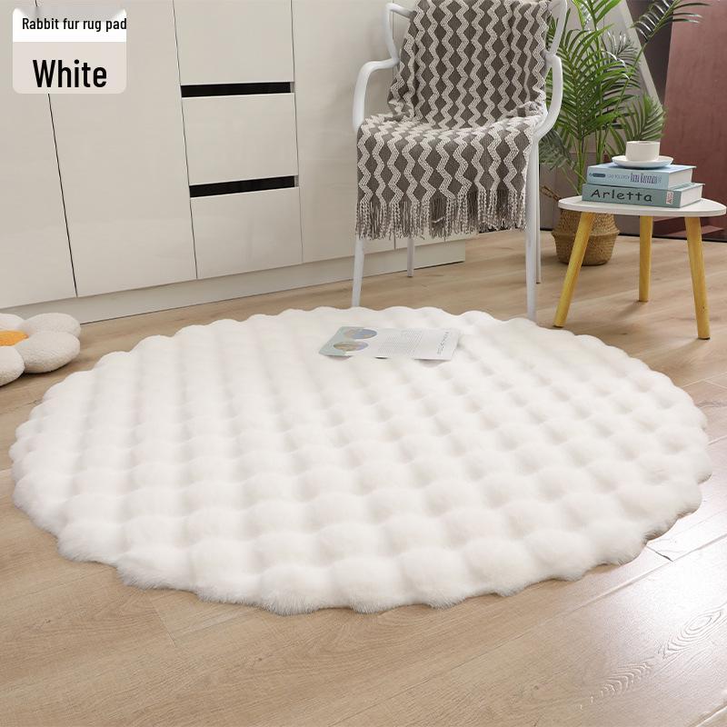 

Круглый плюшевый коврик «Кролик-пузырь» для гостиной, журнального столика, спальни или туалетного столика 60cm Diameter