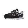 New Balance 574 Hook and Loop Black Silver Metallic (TD) Baby Sneakers NW574BK
