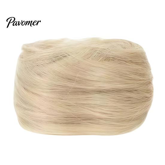 Natural Looking Bun Extension Women Hairpiece with Hair Tie, Straight Instant Volume Extension, Synthetic Updo Chignon Ponytail Scrunchies Scrunchie