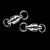 Ball Bearing 50pcs Swivels Double Round Split Rings Connectors Fishing Tackle