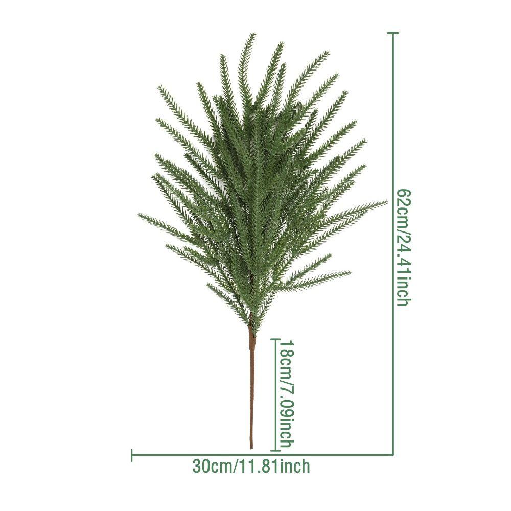 DIY Wreath Simulation Ceder Branches Plastic Christmas Pine Stem  Home Decoration