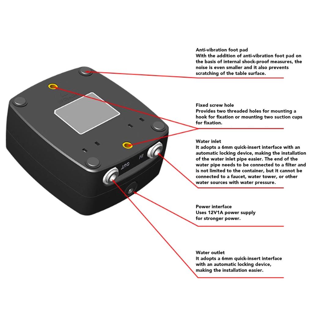 Reptile Mister Space Saving ABS Reptile Humidifier Misting System Automatic Safe Easy To Install Timer for Rainforest Plants