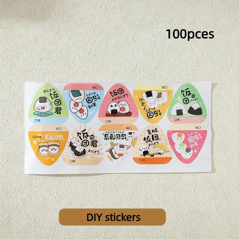 100Pcs Sushi Bags Lovely Japenese Triangle Rice Ball Disposable Packaging Bag Sushi Making Mold Bento Accessories