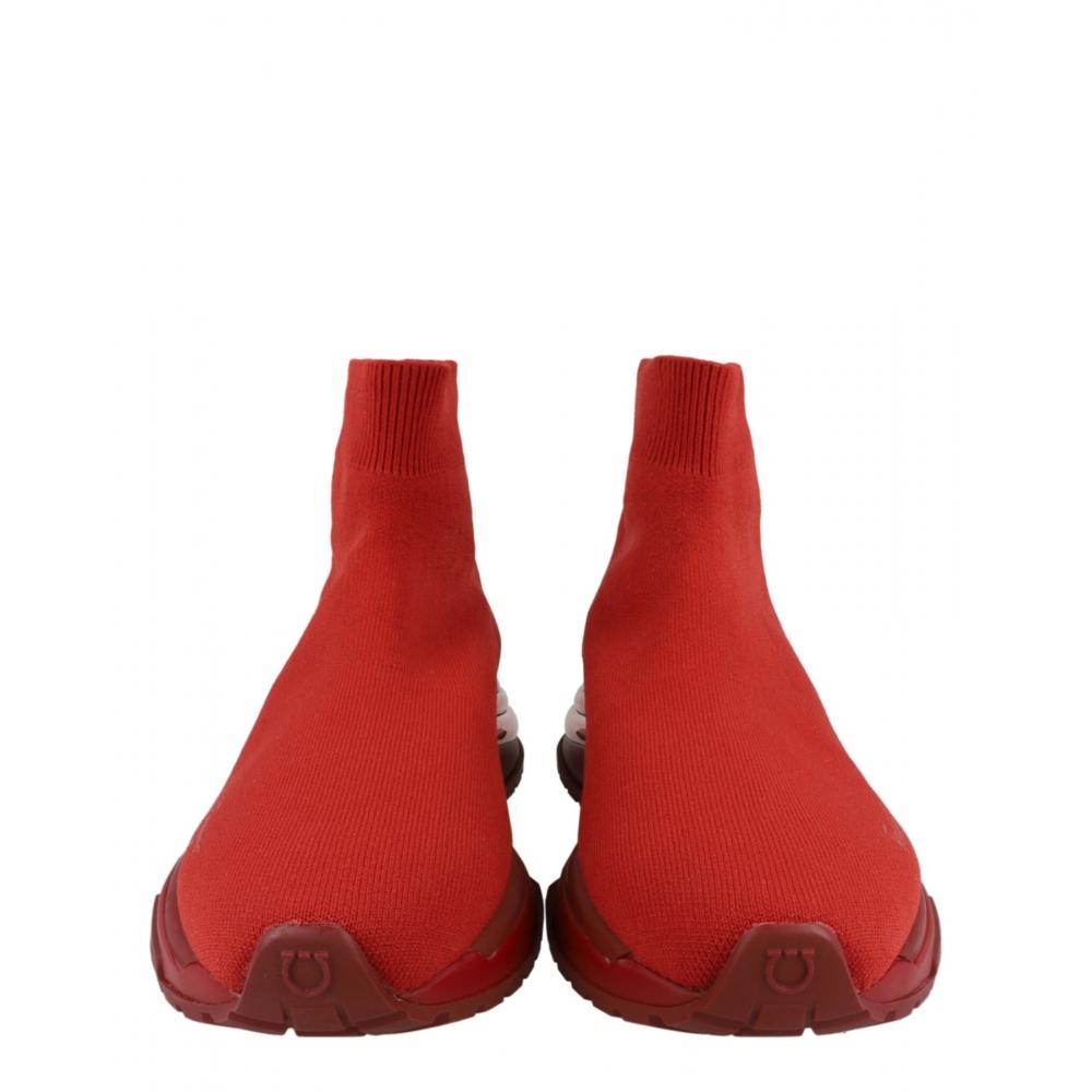Salvatore Ferragamo Ninette Sock Sneakers Red