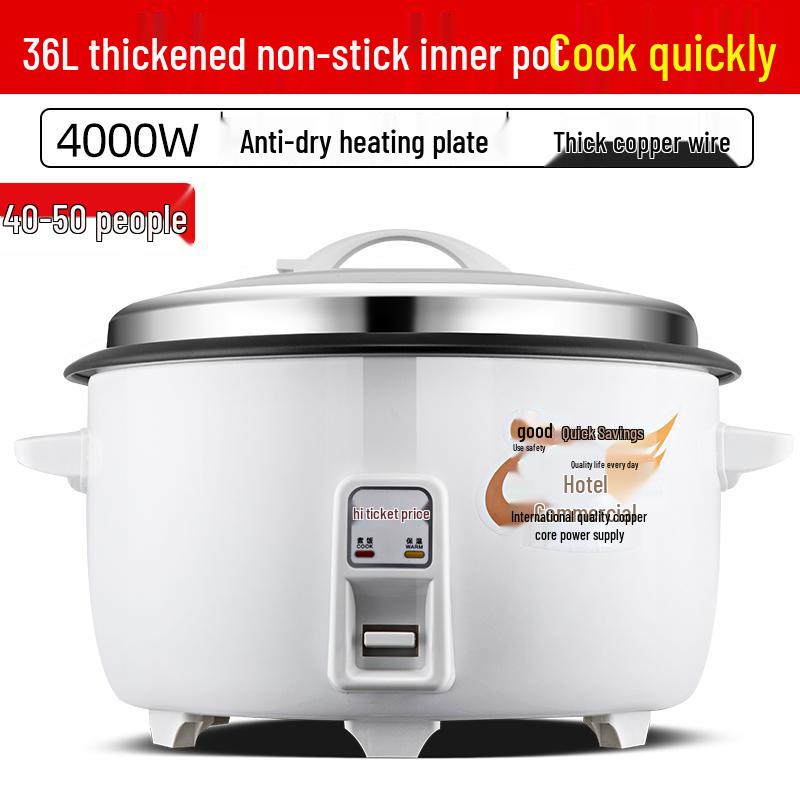 Large Capacity Multifunctional Electric Rice Cooker (8L-45L) for 8-60 People, Ideal for Commercial and Restaurant Use