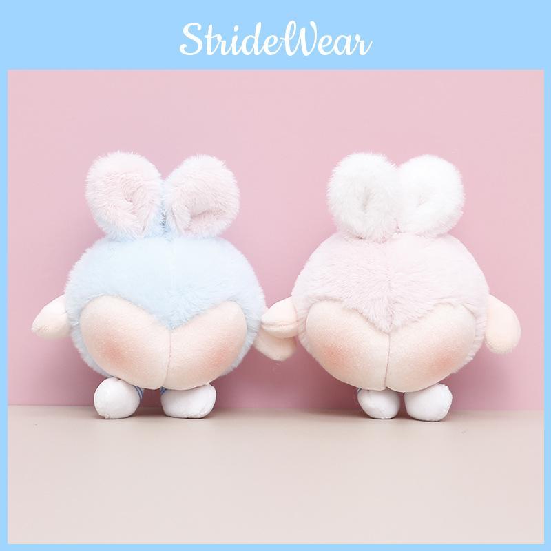 White Blue Cute Pink Rabbit Butt Plush Keychain For Children Gift Collecting And
