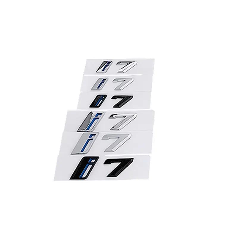 

1Pc ABS i4 i7 i3 iX iX3 iX4 iX7 small big logo car stickers for new energy i4 i7 i3 iX tail badge black rear boot labels trunk logo big&gloss black