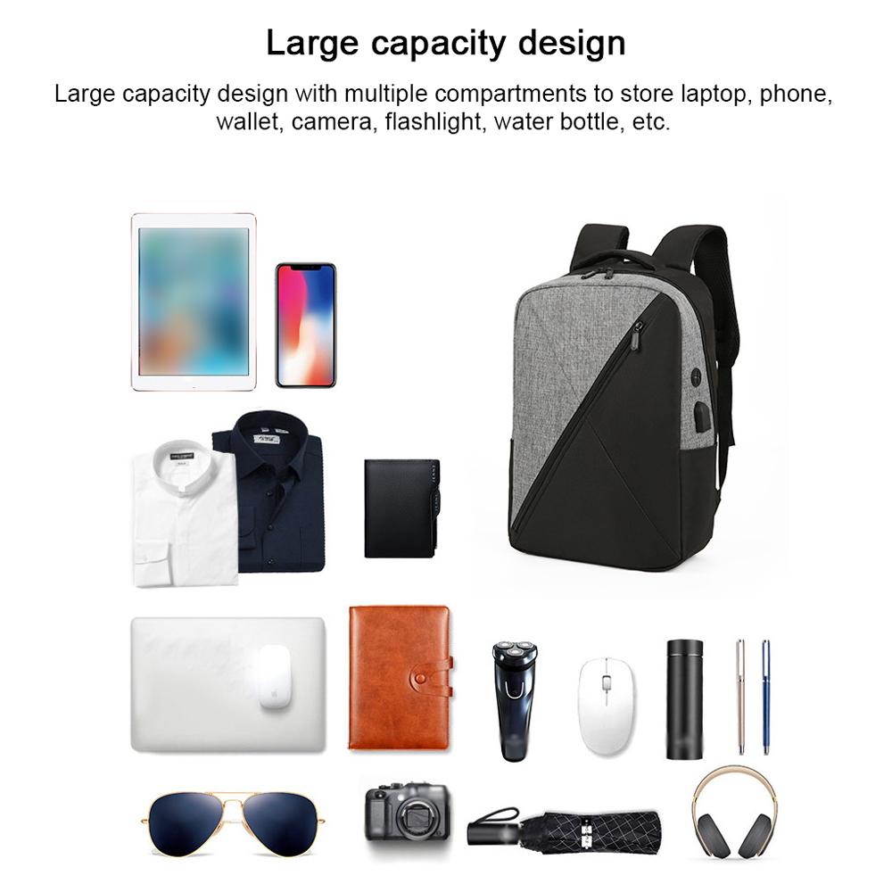 Set of 3 Laptop Backpack Large Capacity Business Daypack Portable Travel Commuting Bag with USB