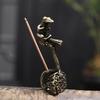 New Antique Copper Lotus Frog Incense Burners Ornaments Home Sandalwood Incense Burners Tea Ceremony Decor Incense Holder Craft