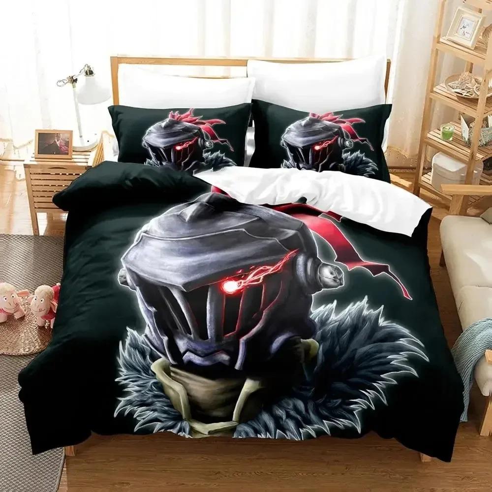Anime Goblin Slayer Bedding Set Duvet Cover Bed Set Quilt Cover Pillowcase Comforter King Queen Size Boys Adult Bedding Set
