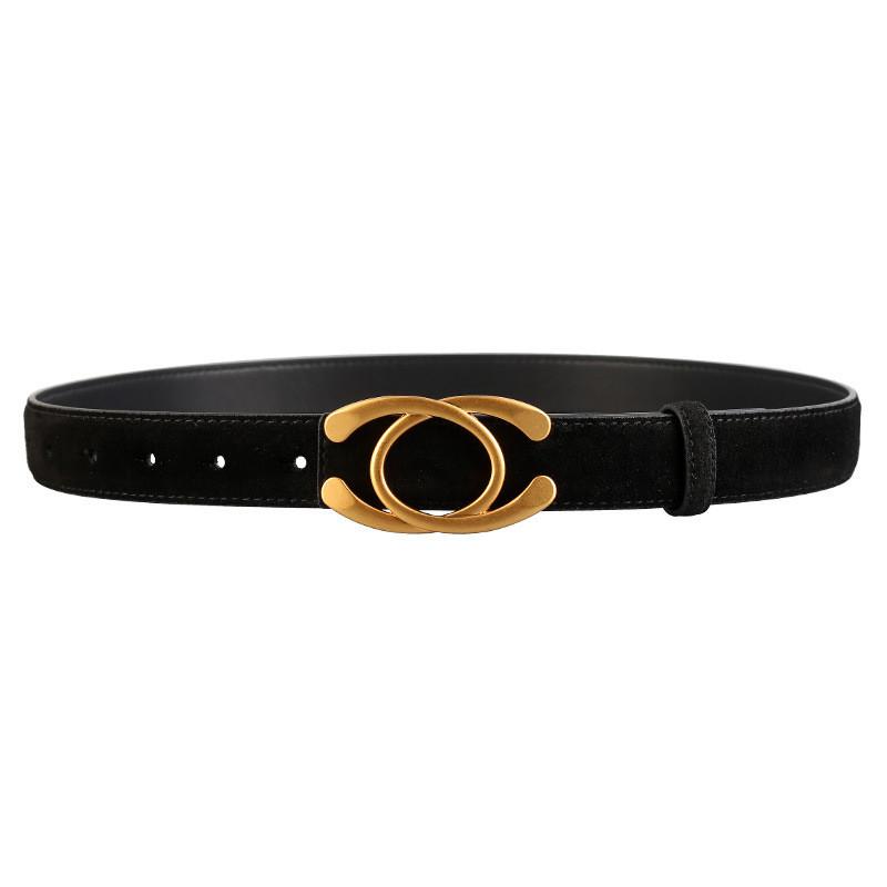 Highquality Leather Belt With Electroplated Finish For Work And Casual Looks Black