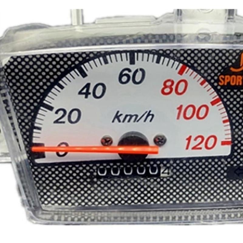 Motorcycle Meter Panel Speedometer Assembly for JOG50 JOG90 3KJ 3YK Models, Replacement Cluster With Speed Scale Fuel Level and Odometer Window