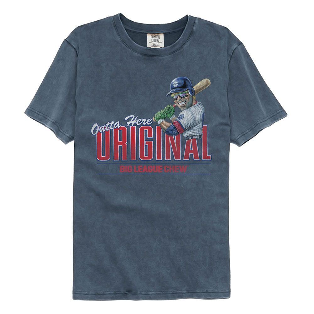 Big League Chew Outta Here Original Denim Comfort Colors Brands Shirt M