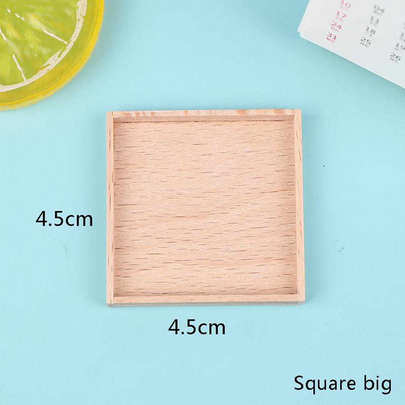 1:12 Puppenhaus Miniatur Mini Teller Holztablett Modell Küchendekor Zubehör