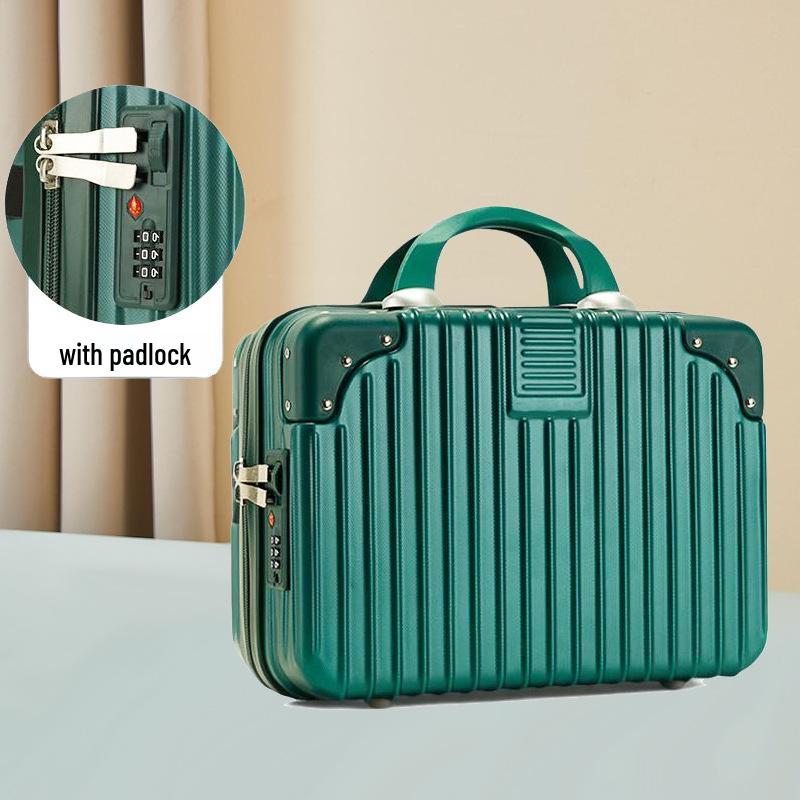 Retro Suitcase Set: 14" Women's Cosmetic Bag & 16" Men's Carry-On Luggage Gift Box.