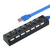 USB 3.0 2.0 Hub 7-Port USB Extender USB Splitter with Independent LED Switches Multi USB Port Hub for Laptop PC Devices