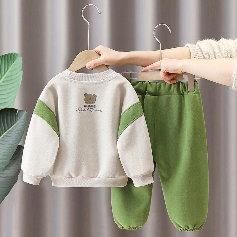 Jungen Frühlings- und Herbst-Hoodie-Set Herbst Kinderbekleidung Jungenbekleidung Herbst Zweiteiler