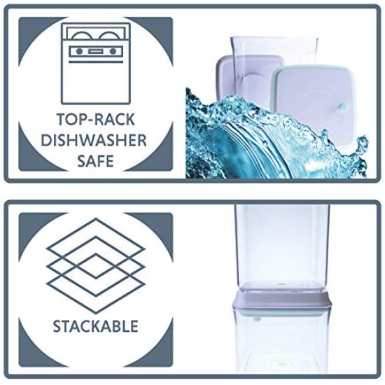 iChewie BopTop Piece for Airtight Food Storage Container Mechanical Silicone Airtight Can BPA Free Stackable 2kg - (1 - Rice/flour) - - - Approx.