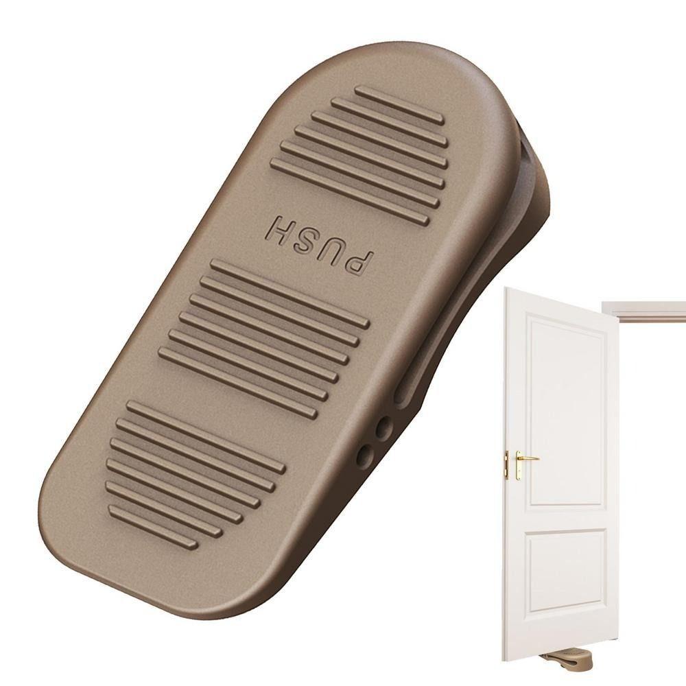 Durable Rubber Door Stopper Anti Collision Wall Protectors Floor Holder Punch Free Doorstop Home