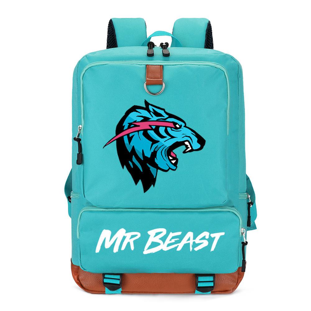 Mr. Beast Oxford Cloth Backpack Computer Bag Junior High School Students Personality Large Capacity Schoolbag